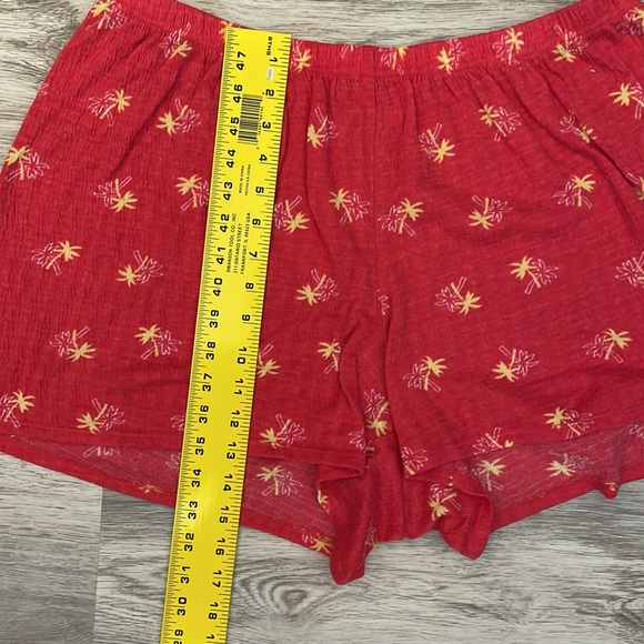 Charter Club Intimates Hot Pink with Yellow & White Palm Trees Women’s PJ Shorts - Picture 8 of 9